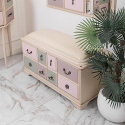 Банкетка Пандора 2 с ящиком Айвори Акварель