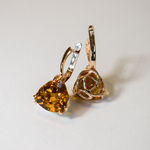 Серьги с натуральным цитрином