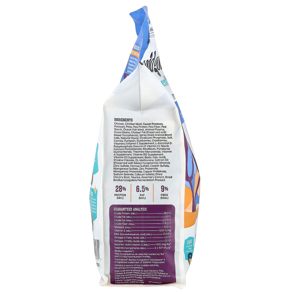 Solid Gold, Fit and Fabulous ™ Weight Control, для взрослых собак, курица и батат, 1,7 кг (3,75 фунта)