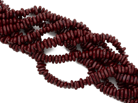 Нить гематитовых бусин "Спелая вишня", галтовка 6-9мм