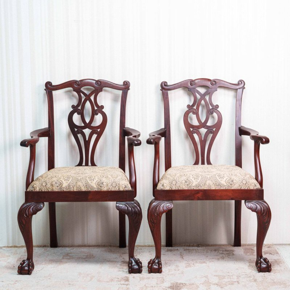 Парные кресла в стиле Чиппендейл