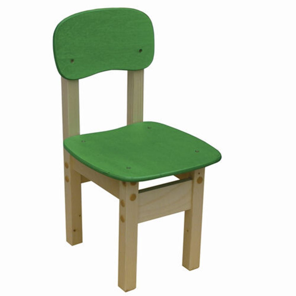 Стул детский "Яблочко-2", рост 2 (115-130 см), фанера/дерево, зеленый
