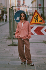 Wide Sweatpants LOGO Brownie