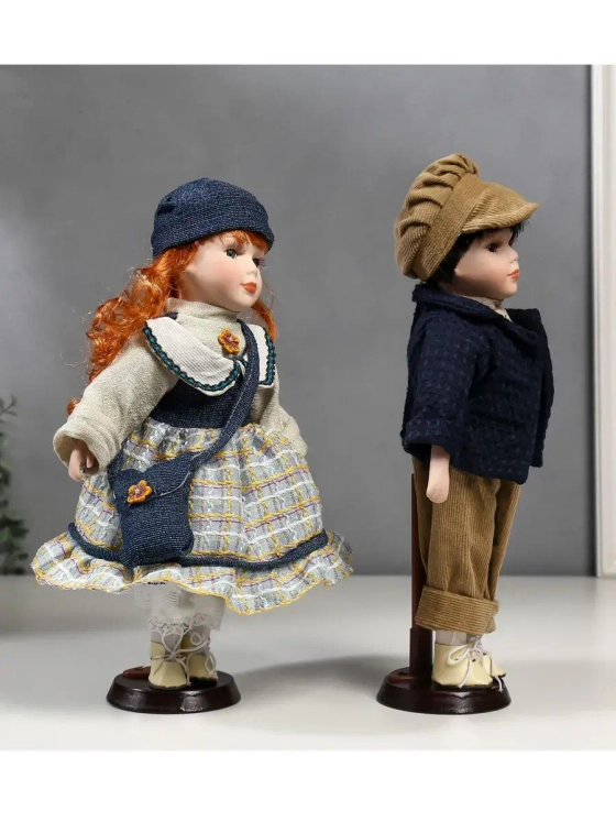 Набор кукол керамических фарфоровых Злата и Сева 30 см