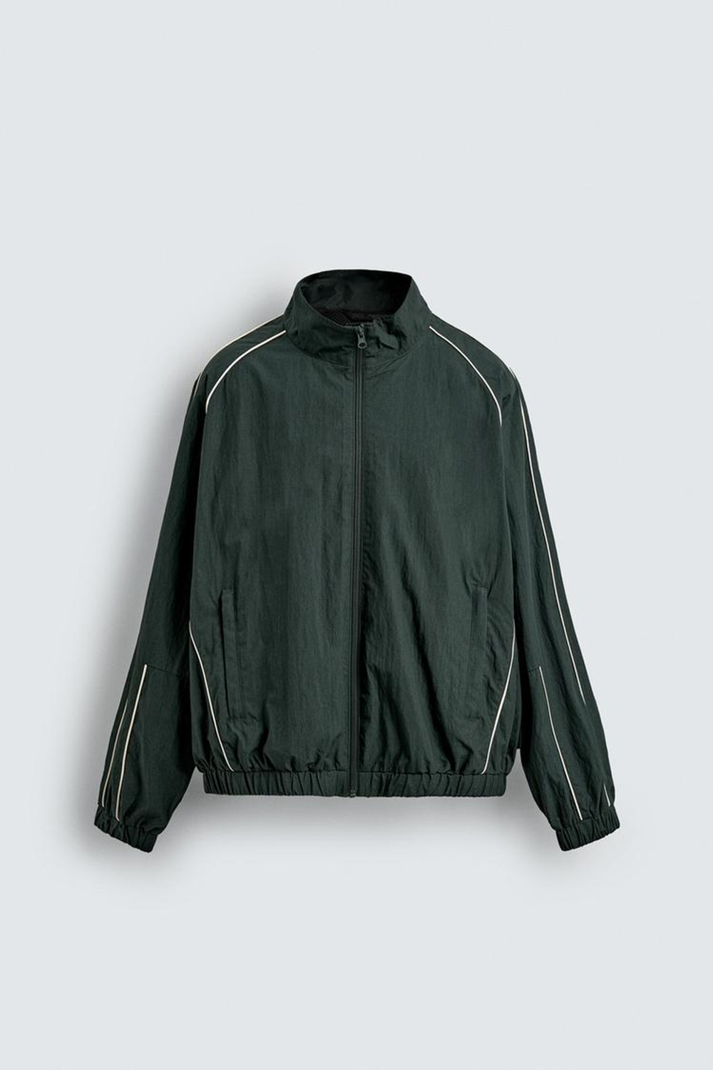 ZARA КУРТКА ИЗ ВЫСОКОТЕХНОЛОГИЧНОЙ ТКАНИ, ЗЕЛЕНЫЙ