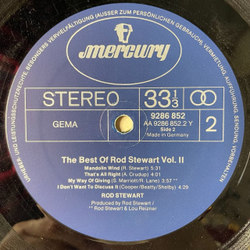 Винтажная виниловая пластинка LP The Best Of Rod Stewart Vol. 2 (Germany 1978)