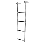 Трап телескопический складной, 4 черных ступени (ширина 320 мм.) AISI 316 (10269561)