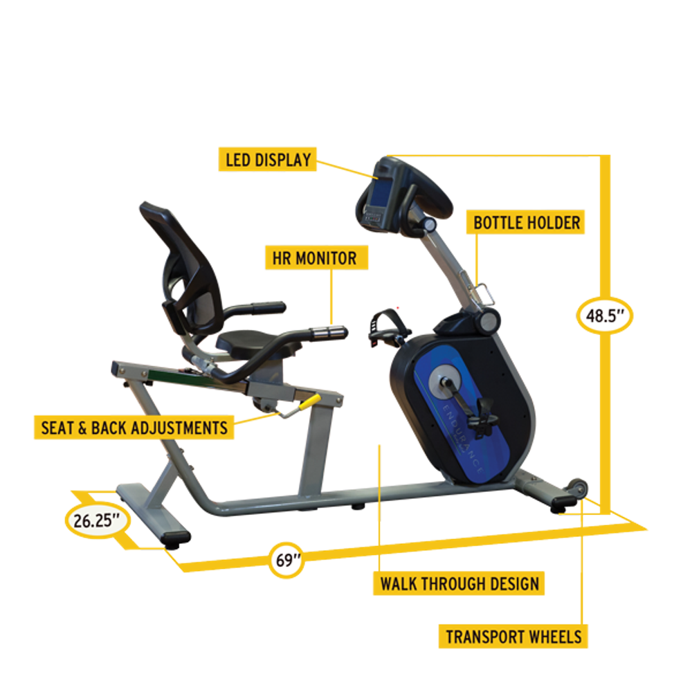 Велотренажер горизонтальный Body-Solid Endurance B4-R