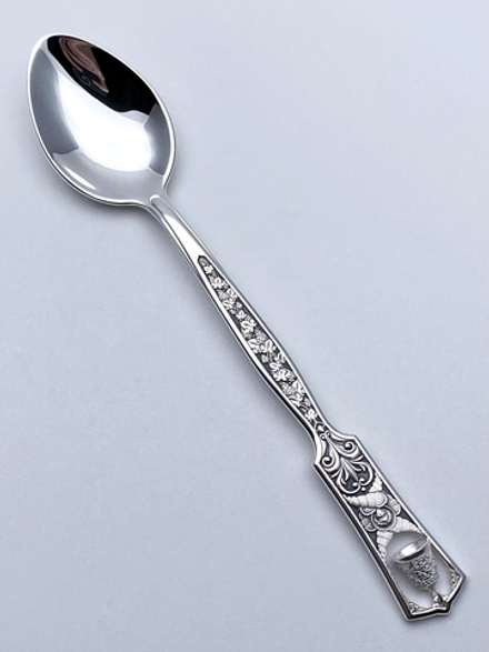 Ложка из серебра /Частичное чернение/Серафим