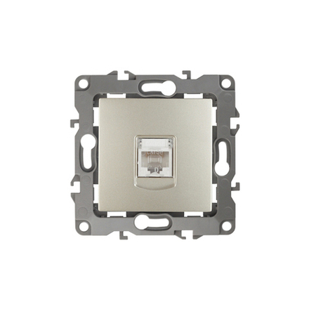 12-3107-04 ЭРА Розетка информационная RJ45, IP20, Эра12, шампань