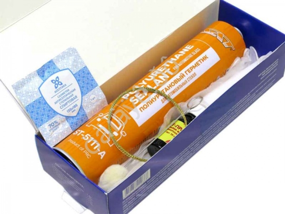 Клей-набор для вклейки стекла "SAT" ТР-400  JSC "Plastiks" ЛЮКС  (23684) со струной