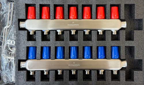 Коллекторная группа из нержавеющей стали (без  расходомеров и без евроконуса) 7 вых. Ecosystem