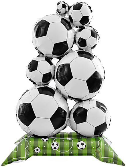 Объемная фигура на подставке "Футбольные мячи" (2 размера)