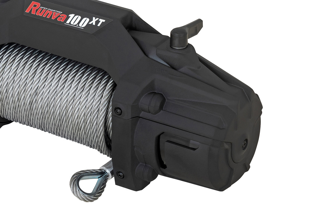 Лебёдка автомобильная электрическая 12V Runva EWXT10000F 4500 кг стальной трос