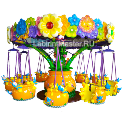 Электрическая Аттракцион цепочная карусель «Медовые бочонки», 6×6×2,8 м