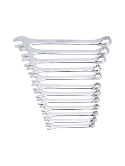 Набор комбинированных ключей Gigant 6 - 22 мм, 12 шт., полированный хром, Сталь Cr-V, 6-22мм, GDWSP-12