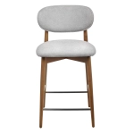 Стул полубарный Bradex Home Lucas 3 серый букле ножки цвета орех