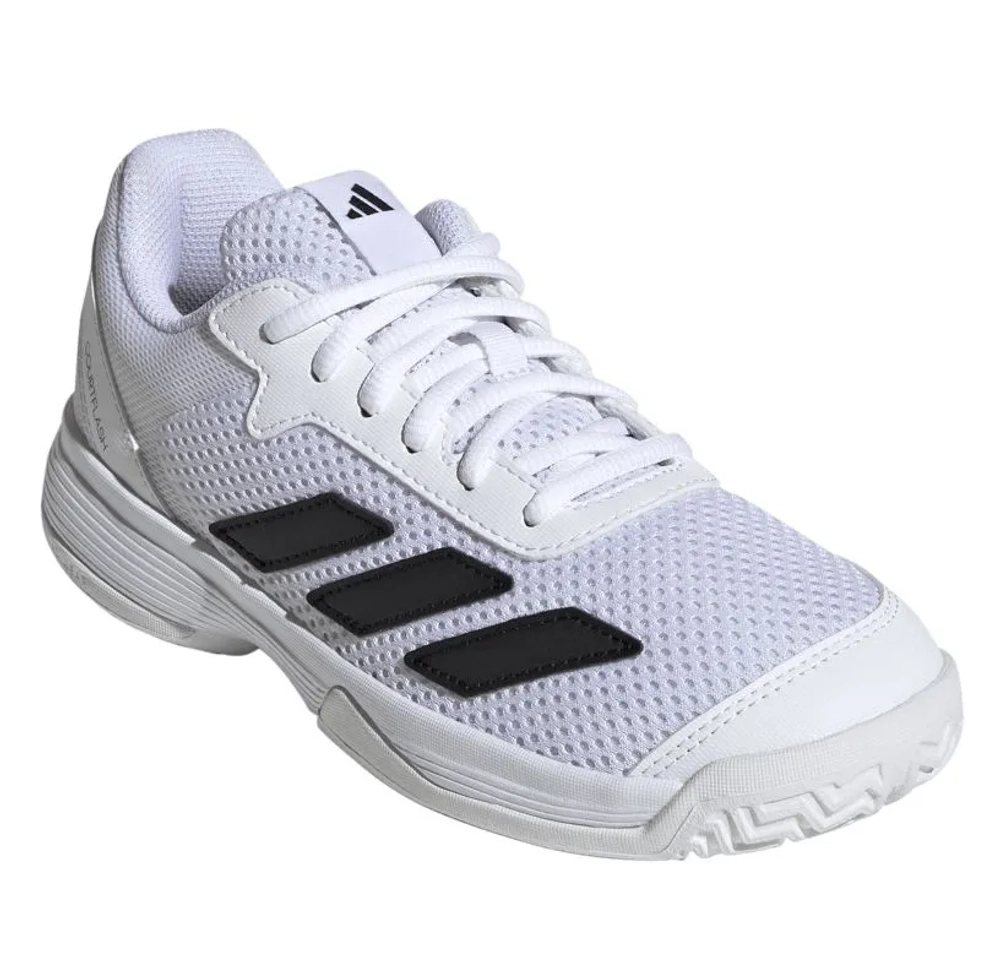 Детские Кроссовки теннисные  Adidas Courtflash K - cloud white/core black/cloud white