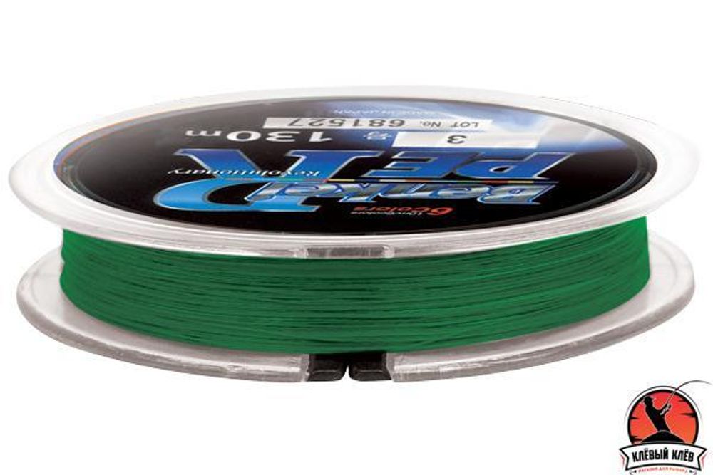 Шнур Benkei PER, 130м, зеленый #3, 0,285мм, 21,6кг