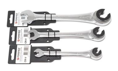 Ключ комбинированный трещоточный разрезной 19мм Forsage F-75719N