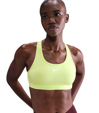 ТОП теннисный Nike Swoosh Medium Support Non-Padded Sports - light lemon twist/stone mauve/white