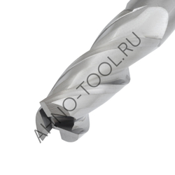 Фреза твердосплавная  10мм (L=75, l=30, хв=10) Z3 45° по алюминию и цвет.металлам BRAL-3E-D10.0 AHNO