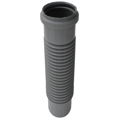 Патрубок гофрированный D 50мм, 60см, внутренний СЕРЫЙ