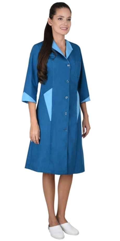 Халат "СИРИУС-МАРЛЕН" женский морская волна с голубым (СТ)