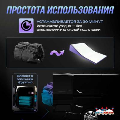 Надувная подушка «RideSlop» для байк-трюков и прыжков, 9×4×1,5 м