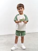 Комплект футболка и шорты "Полынь" из рифленой ткани 0+