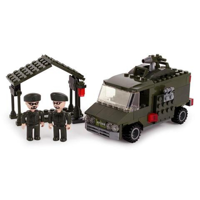 Конструктор блочный Аусини Армия 166дет., коробка 22407