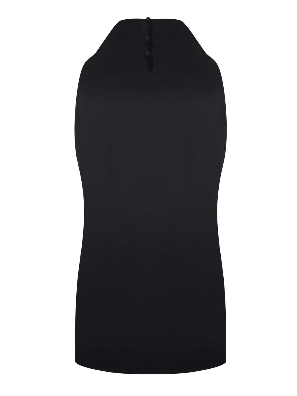 Топ с воротником стойкой из натурального шелка