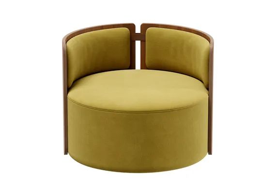 Кресло крутящееся Lagom 800 (янтарный FiberGuard, орех)