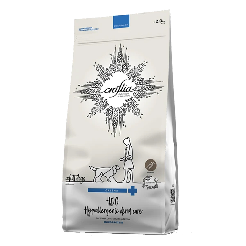 Craftia Galena Dog Hypoallergenic Derm Care Гипоаллердженик при пищевой аллергии 2кг.