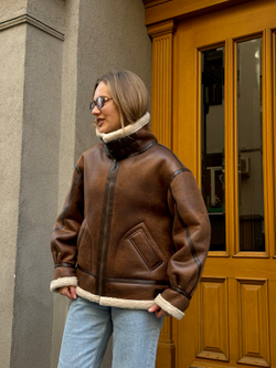 Дубленка Винтаж карамель