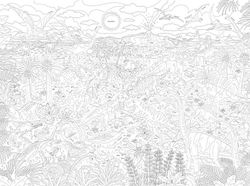 «Динозавры», гигантская раскраска в подарочной картонной коробке