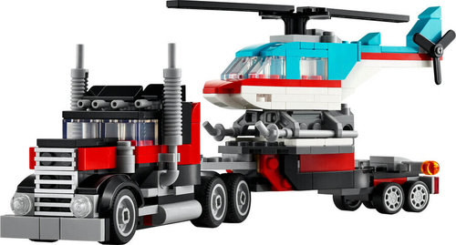 Конструктор LEGO Creator 3in1 31146 Грузовик-платформа с вертолетом, 3в1