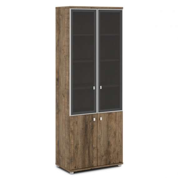 Шкаф со стеклом в алюминиевом профиле высокий 820х440х2195 V-614