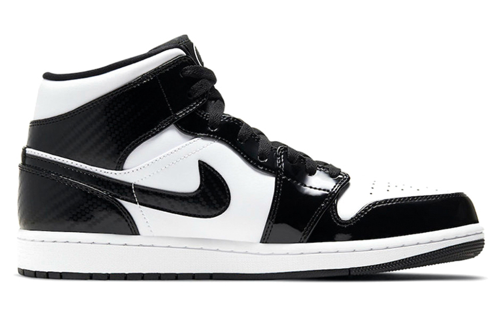 Jordan Air Jordan 1 mid se asw "black and white" Shock Absorption Anti-Slip Help Retro Basketball Shoes Men's Black and White Panda