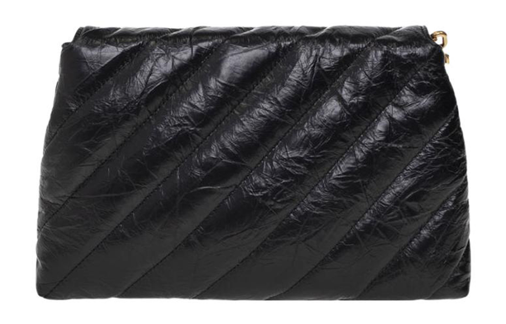 Balenciaga Quilted Leather Clutch Regular Women"s Black