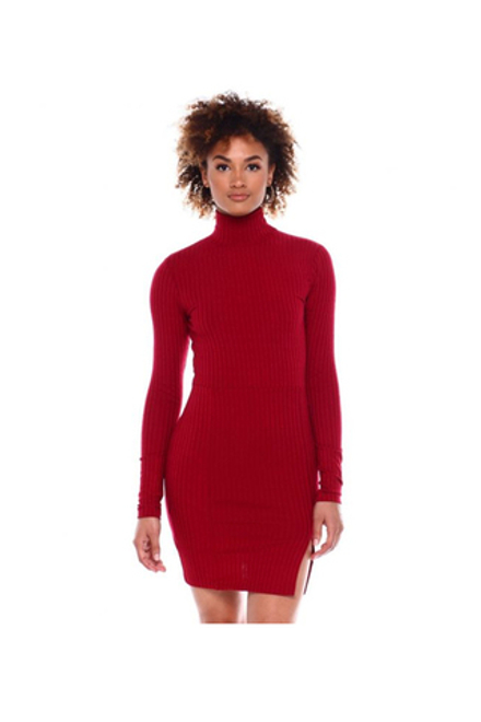 Женское платье DEREK HEART Rib Mock Neck Bodycon LS