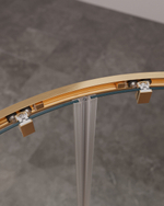 Душевой уголок Cezares MOLVENO-RH-2-120/90-C-BORO-IV, 120х90х195, профиль брашированное золото, прозрачное стекло