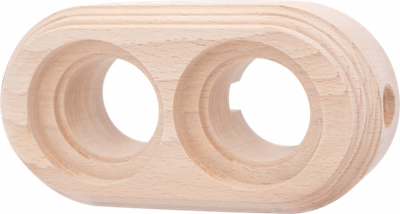 Рамка 2-местная для монтажа с декоративной трубой, бук, цвет натурэль (2 выхода) BF1-620-10/T-2