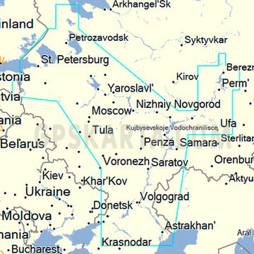 Россия карта глубин для Garmin BlueChart G3 HXEU062R внутренние водные пути 23.50 (2022.00)