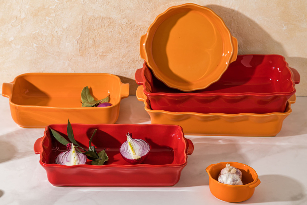 Форма для запекания 41х25см Esprit de cuisine Festonne оранжевая