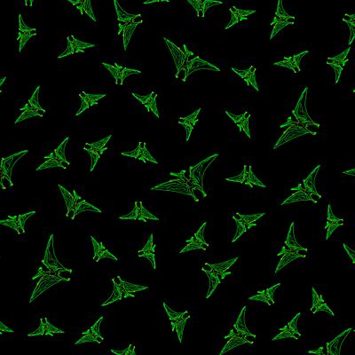 Птеродактиль на чёрном