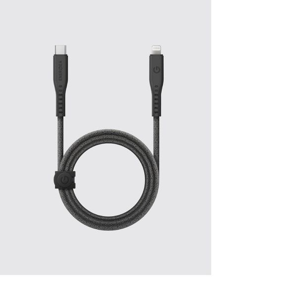 Кабель Energea Flow USB-C to Lightning 1.5M, Черный | Black