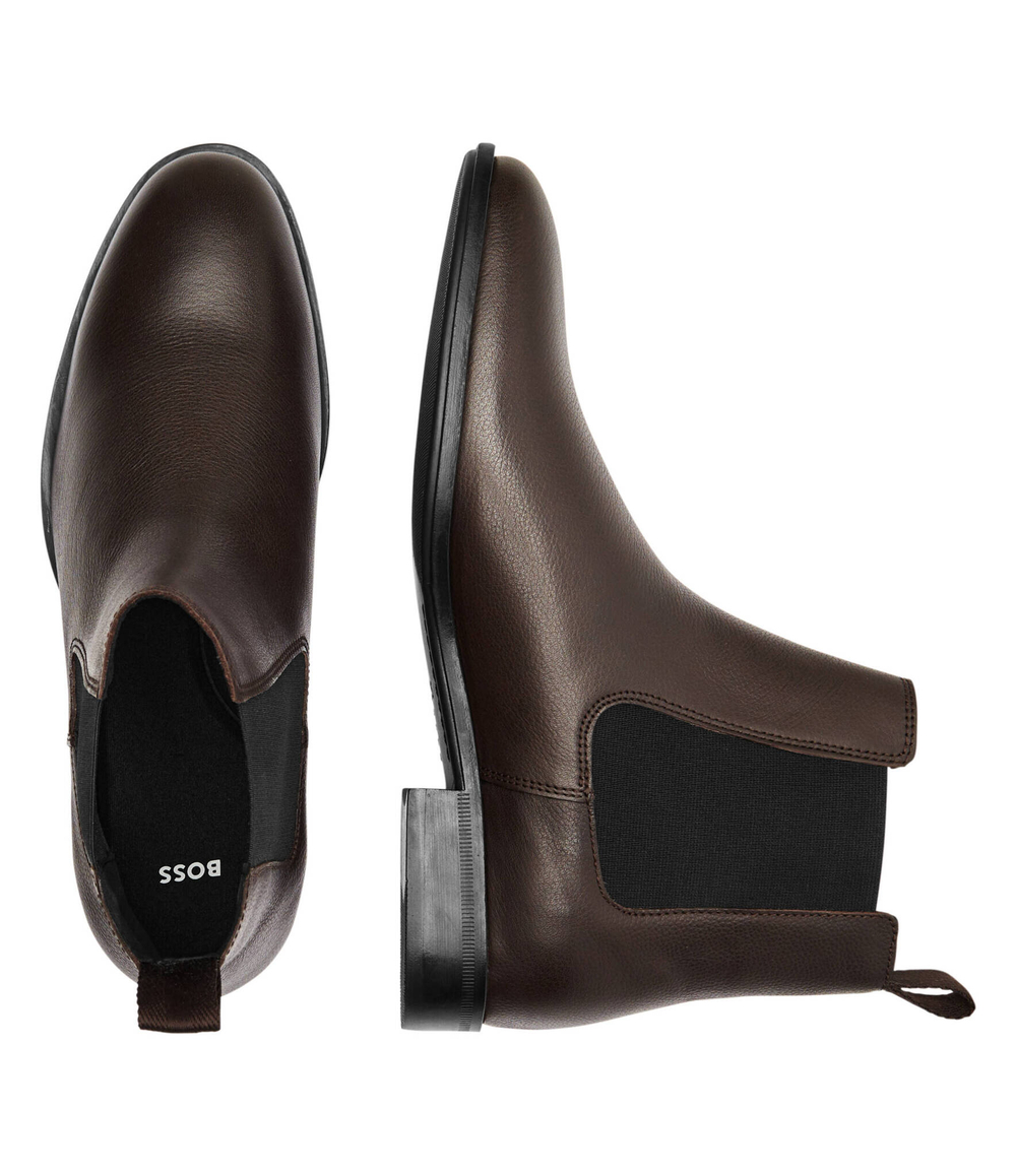 Кожаное челси Colby_Cheb_gr BOSS BLACK - коричневый(50529105)