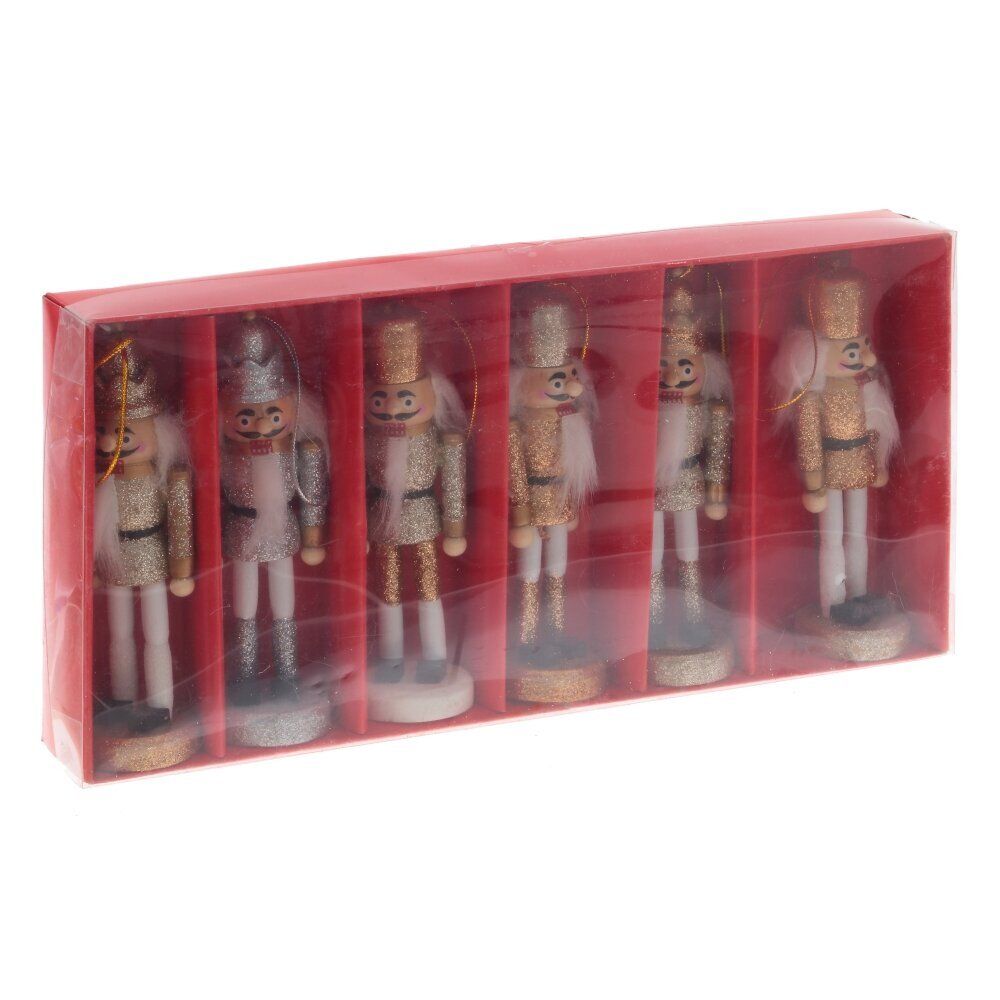 GAEM Набор из 6шт Украшение новогоднее "Щелкунчик", L27 W4 H13,5 см