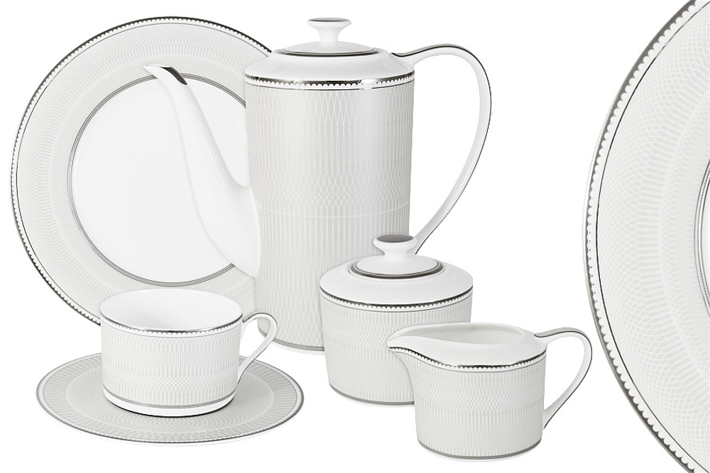 Чайный сервиз Жемчуг 21 предметов на 6 персон Naomi